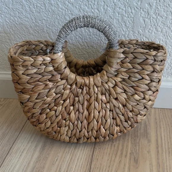 Half-Moon Bag with Embellished Handle - Picture 2 of 3